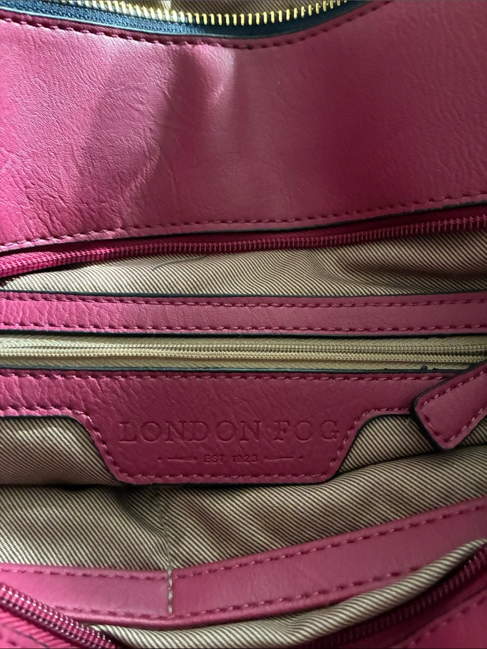London Fog Fuchsia/Cranberry Handbag